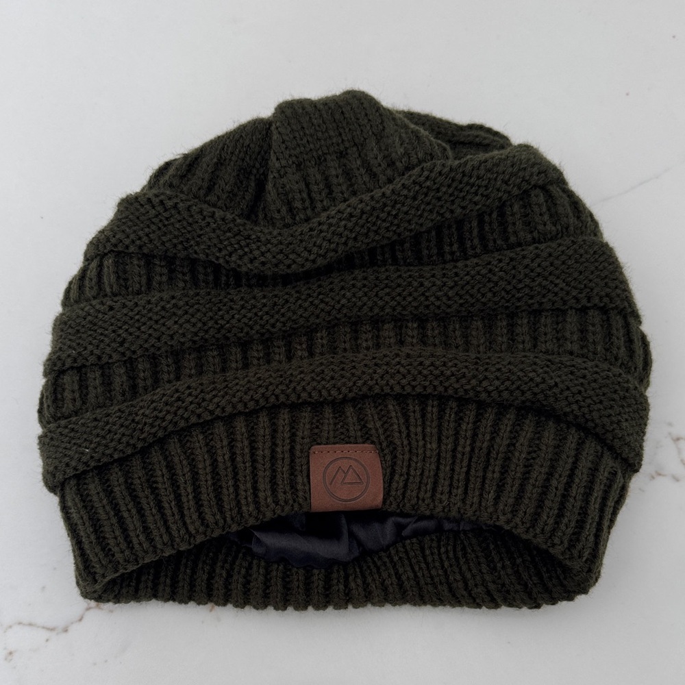 Olive Green Knit Beanie